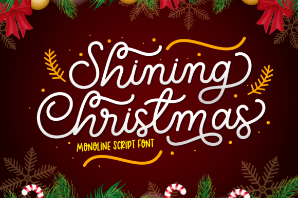 Shining Christmas: Elevating Festive Designs with a Refined Script